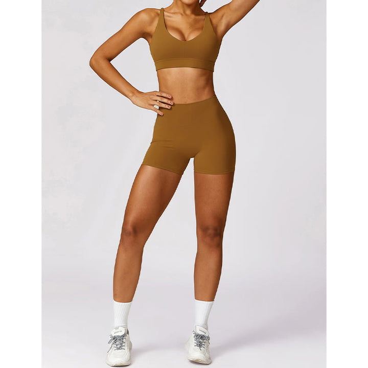Buddha Stones Gym Sport Yoga Reggiseno senza schienale Canotta corta Pantaloncini traspiranti