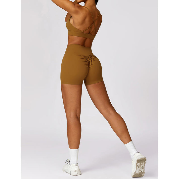 Buddha Stones Gym Sport Yoga Reggiseno senza schienale Canotta corta Pantaloncini traspiranti