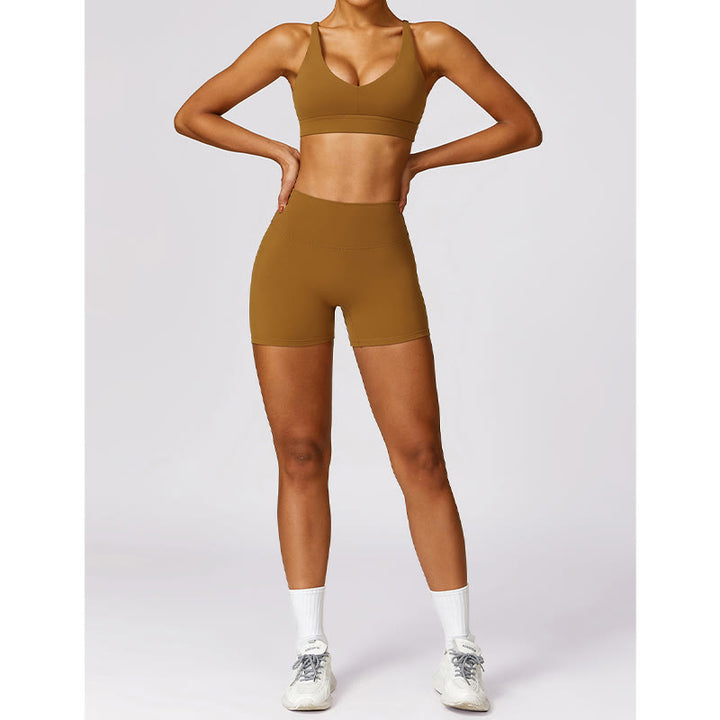 Buddha Stones Gym Sport Yoga Reggiseno senza schienale Canotta corta Pantaloncini traspiranti