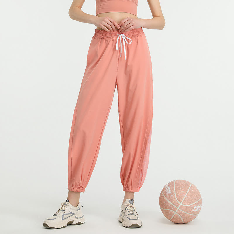 Pantaloni sportivi da yoga fitness larghi a vita alta con tasche Buddha Stones - image 12