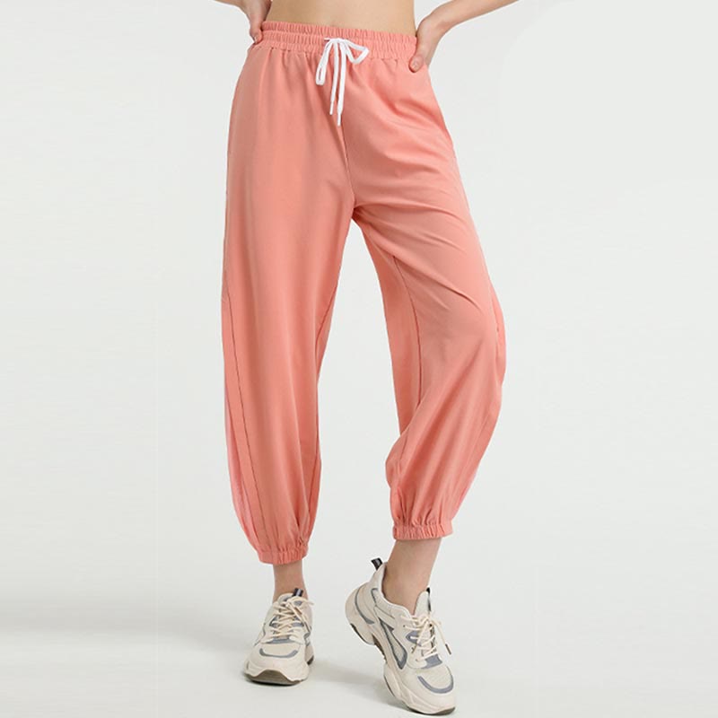 Pantaloni sportivi da yoga fitness larghi a vita alta con tasche Buddha Stones - Rosa - US8-10, UK/AU12-14, EU40-42 (XL)  - image 11