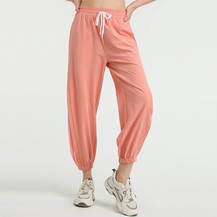 Pantaloni sportivi da yoga fitness larghi a vita alta con tasche Buddha Stones - Rosa - US8-10, UK/AU12-14, EU40-42 (XL)  - image 11