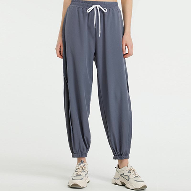 Pantaloni sportivi da yoga fitness larghi a vita alta con tasche Buddha Stones - image 2