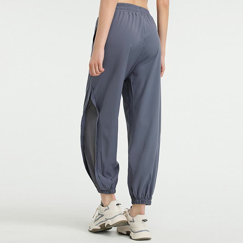 Pantaloni sportivi da yoga fitness larghi a vita alta con tasche Buddha Stones - image 3