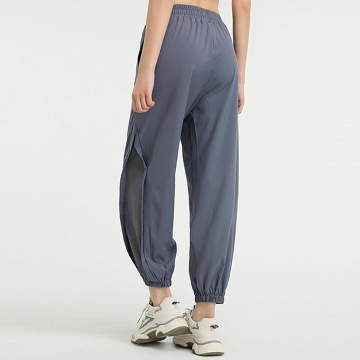 Pantaloni sportivi da yoga fitness larghi a vita alta con tasche Buddha Stones - image 3