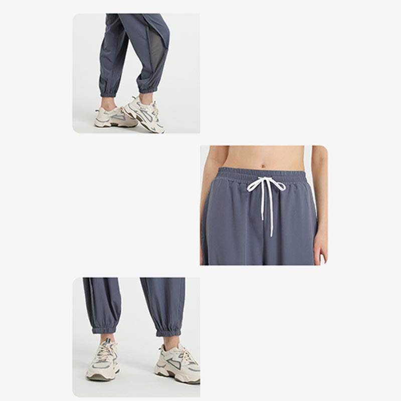 Pantaloni sportivi da yoga fitness larghi a vita alta con tasche Buddha Stones - image 5