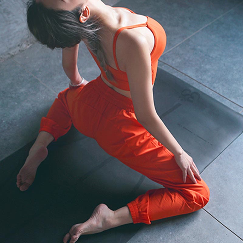 Pantaloni da jogging sportivi da yoga fitness a vita alta con tasche Buddha Stones - image 14