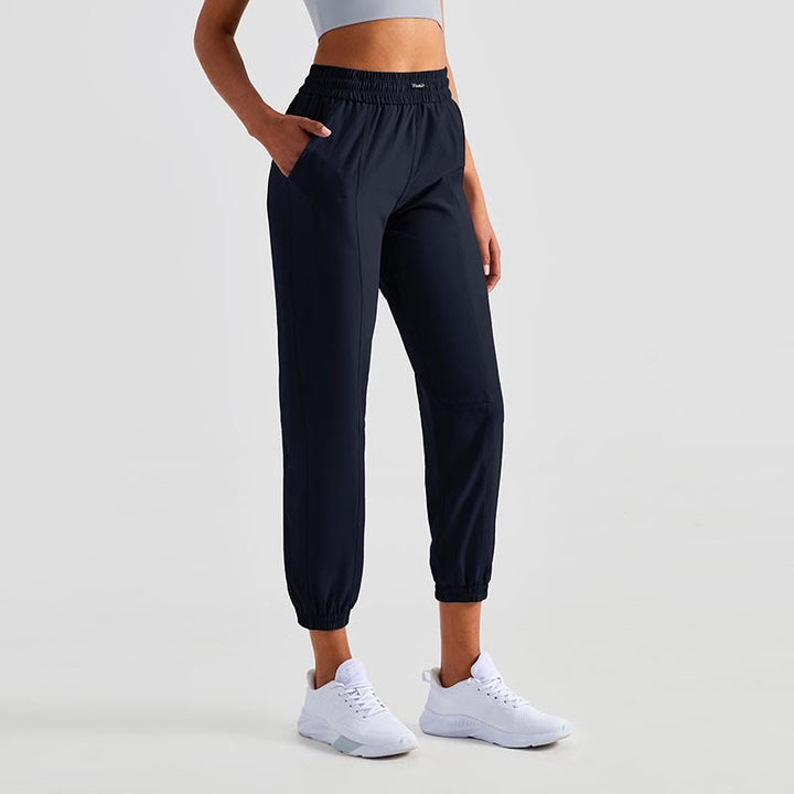 Pantaloni da jogging sportivi da yoga fitness a vita alta con tasche Buddha Stones