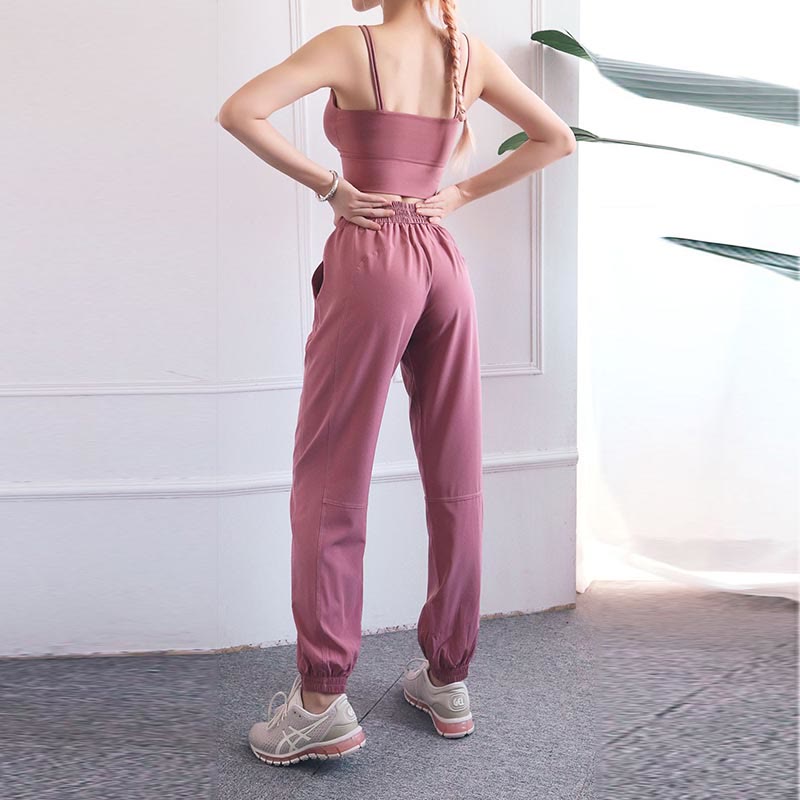 Pantaloni da jogging sportivi da yoga fitness a vita alta con tasche Buddha Stones