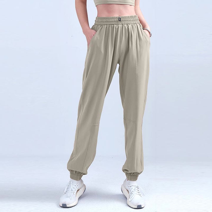 Pantaloni da jogging sportivi da yoga fitness a vita alta con tasche Buddha Stones
