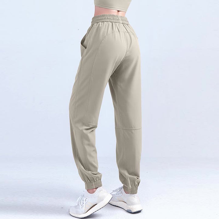 Pantaloni da jogging sportivi da yoga fitness a vita alta con tasche Buddha Stones
