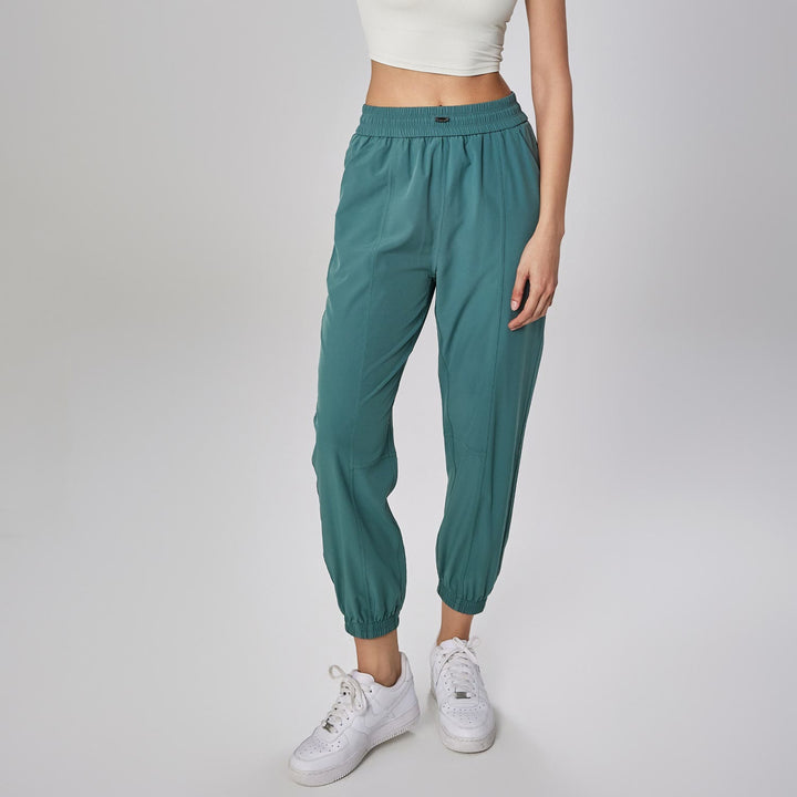 Pantaloni da jogging sportivi da yoga fitness a vita alta con tasche Buddha Stones