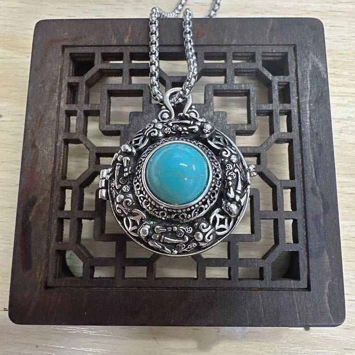 Collana di rame con Buddha Stones tibetane Pi Xiu Luck