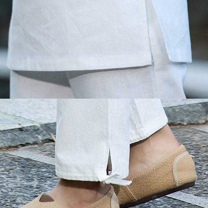 Buddha Stones 2 pezzi mezza manica camicia top pantaloni meditazione zen tai chi cotone lino abbigliamento donna set - image 16