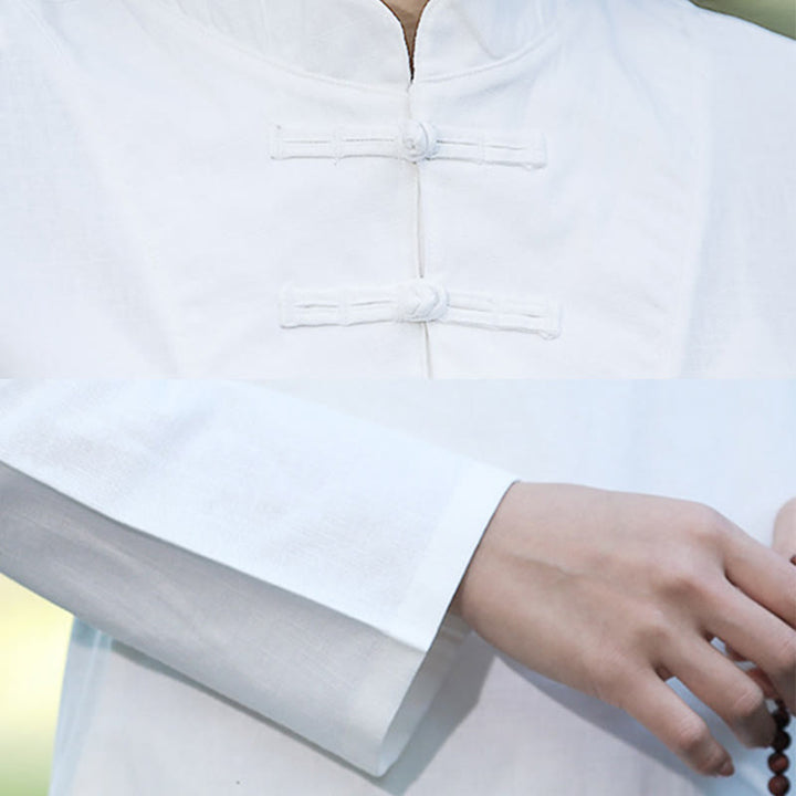 Buddha Stones 2 pezzi mezza manica camicia top pantaloni meditazione zen tai chi cotone lino abbigliamento donna set - image 15