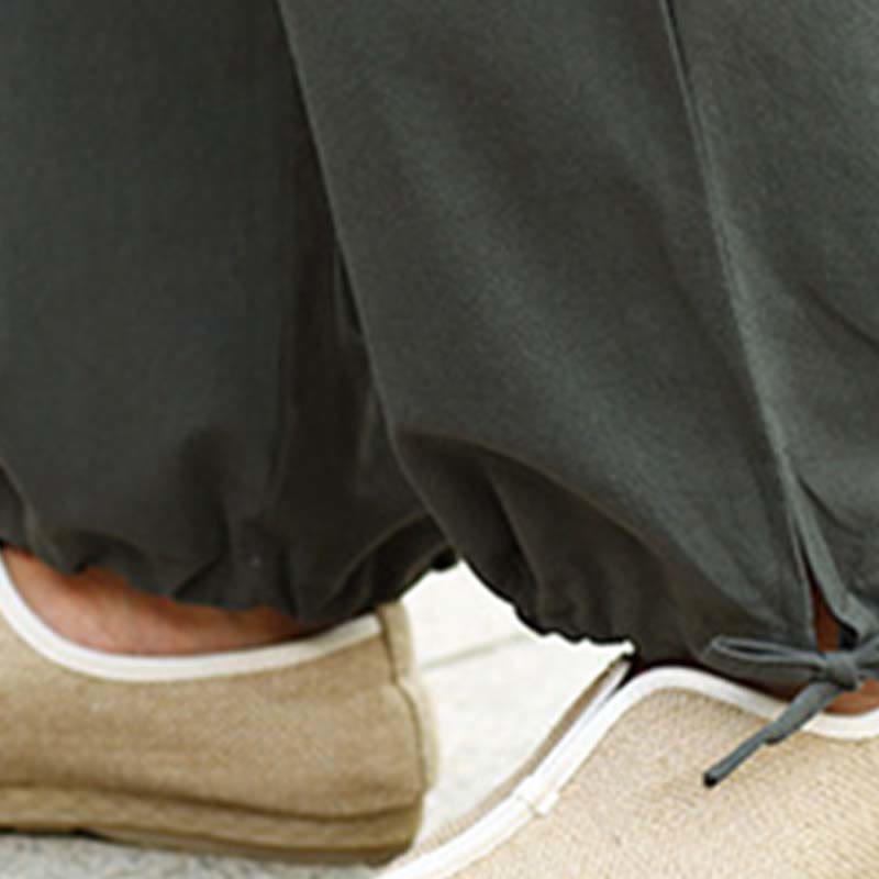 Buddha Stones 2 pezzi mezza manica scollo a V camicia top pantaloni meditazione zen tai chi abbigliamento in lino set da donna - image 23