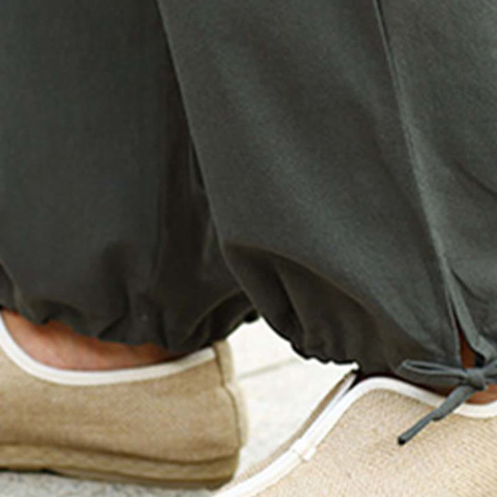 Buddha Stones 2 pezzi mezza manica scollo a V camicia top pantaloni meditazione zen tai chi abbigliamento in lino set da donna - image 23