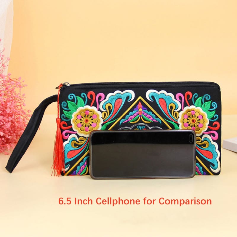 Portafoglio con ricamo a forma di fiore di cosmo, drago , Buddha Stones, borsa per la spesa - image 24