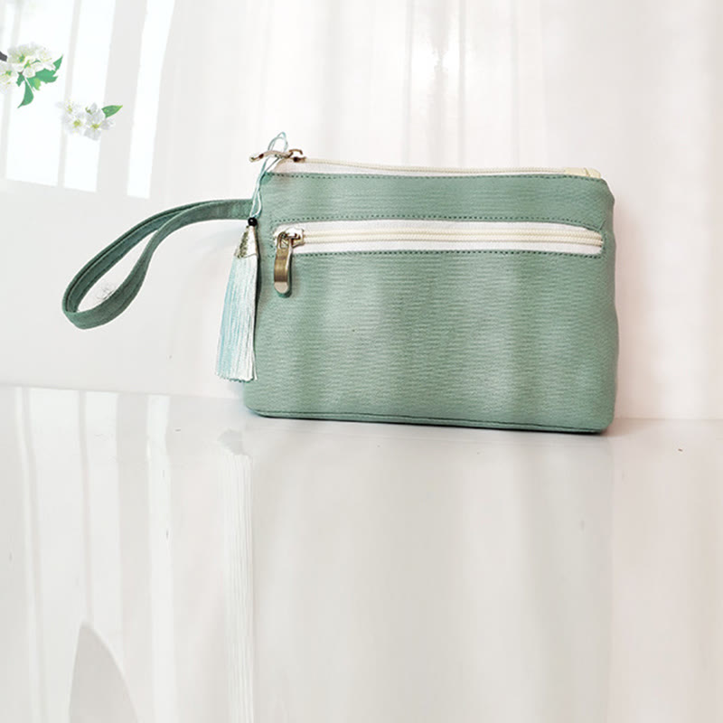 Portafoglio in Buddha Stones , ciliegio, gru, piccolo fiore di pesco, borsa per la spesa - image 3