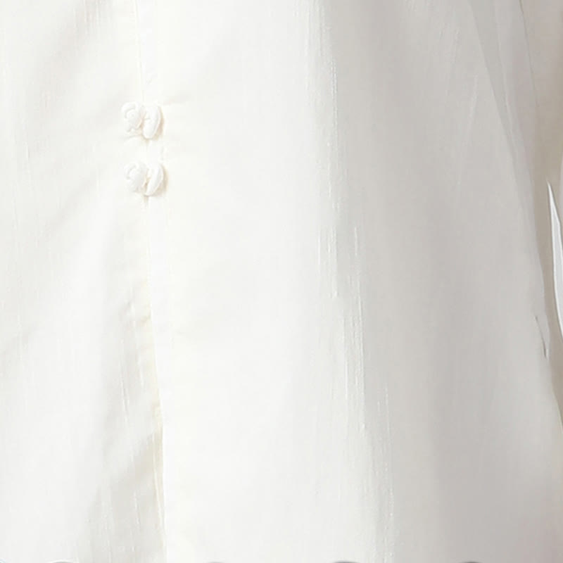 Set di abbigliamento per la pratica Buddha Stones White Crane Sea Cotton Linen Meditazione Preghiera Spirituale Zen Tai Chi Qigong - image 11