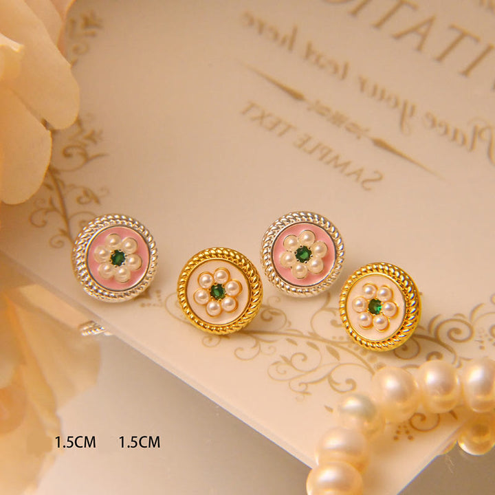 Orecchini Buddha Stones Smalto Fiore Fortuna