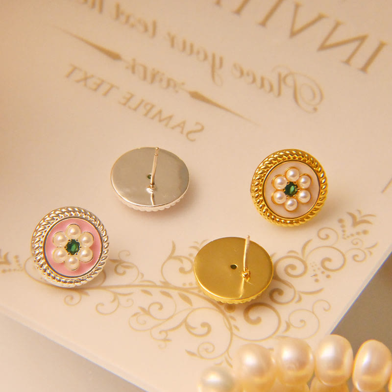 Orecchini Buddha Stones Smalto Fiore Fortuna - image 2