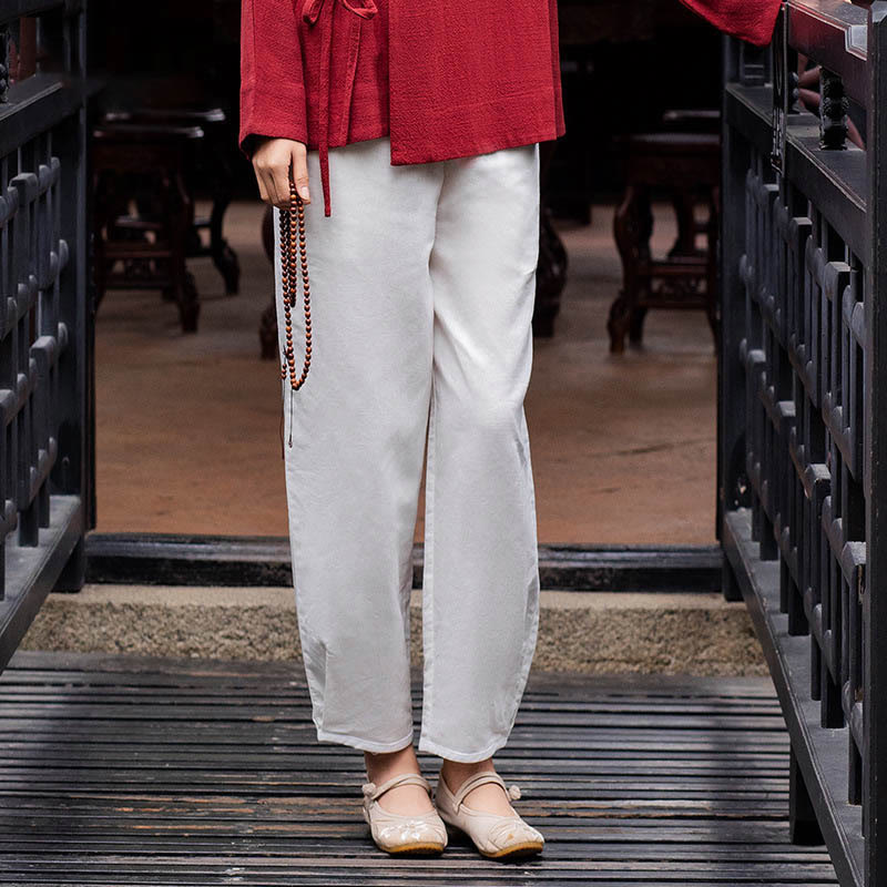 Buddha Stones Giacca a maniche lunghe Camicia Top Pantaloni a gamba larga Zen Tai Chi Yoga Meditazione Abbigliamento