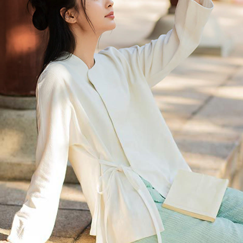Buddha Stones Giacca a maniche lunghe Camicia Top Pantaloni a gamba larga Zen Tai Chi Yoga Meditazione Abbigliamento