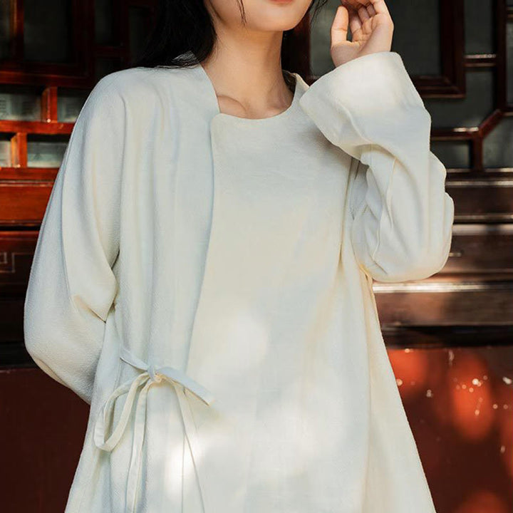 Buddha Stones Giacca a maniche lunghe Camicia Top Pantaloni a gamba larga Zen Tai Chi Yoga Meditazione Abbigliamento