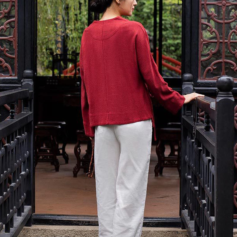 Buddha Stones Giacca a maniche lunghe Camicia Top Pantaloni a gamba larga Zen Tai Chi Yoga Meditazione Abbigliamento