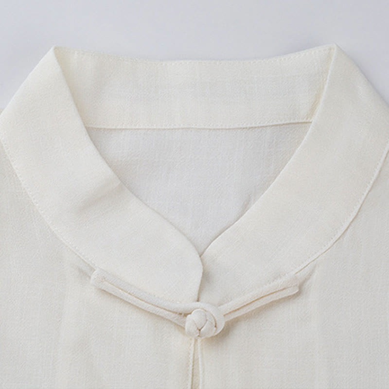 Buddha Stones Colore Solido Rana-Bottone Meditazione Preghiera Spirituale Zen Tai Chi Qigong Pratica Unisex Abbigliamento Set - image 15