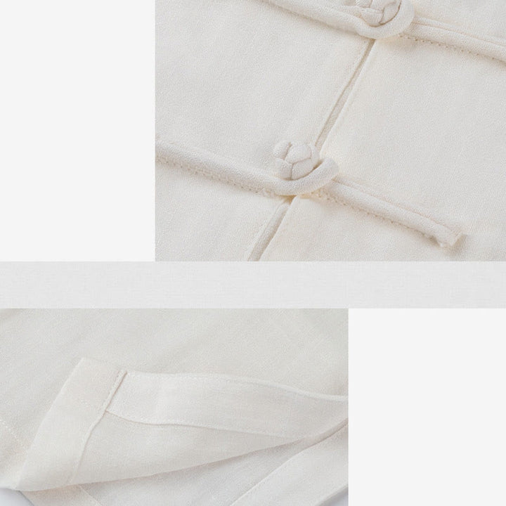 Buddha Stones Colore Solido Rana-Bottone Meditazione Preghiera Spirituale Zen Tai Chi Qigong Pratica Unisex Abbigliamento Set - image 16