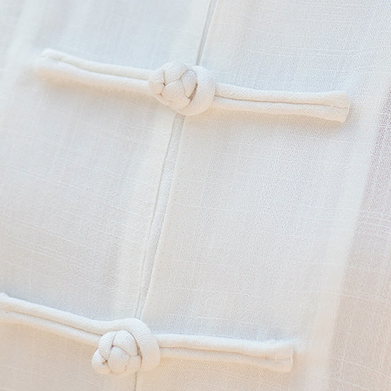 Buddha Stones Colore Solido Rana-Bottone Meditazione Preghiera Spirituale Zen Tai Chi Qigong Pratica Unisex Abbigliamento Set - image 17