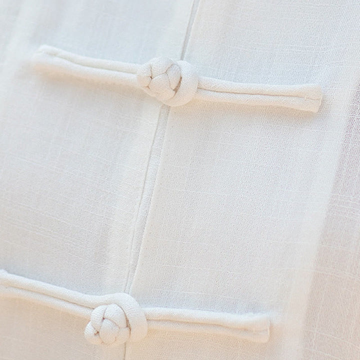 Buddha Stones Colore Solido Rana-Bottone Meditazione Preghiera Spirituale Zen Tai Chi Qigong Pratica Unisex Abbigliamento Set - image 17