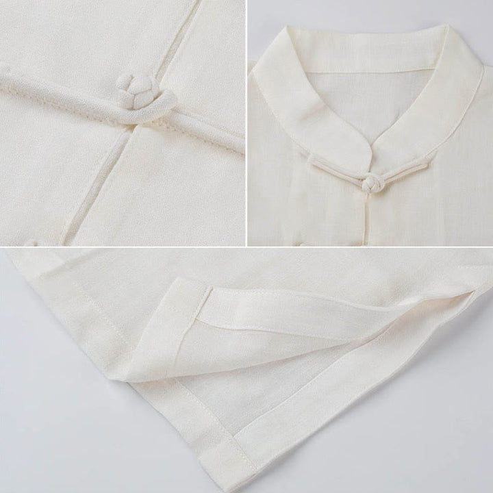 Buddha Stones Colore Solido Rana-Bottone Meditazione Preghiera Spirituale Zen Tai Chi Qigong Pratica Unisex Abbigliamento Set - image 18