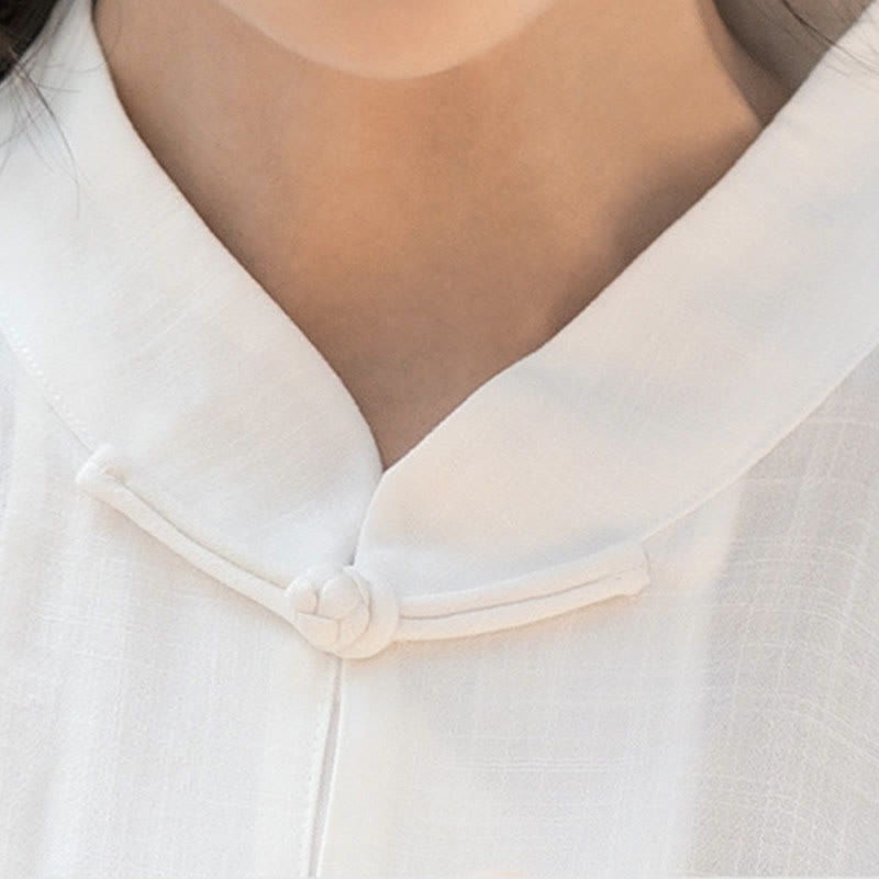 Buddha Stones Colore Solido Rana-Bottone Meditazione Preghiera Spirituale Zen Tai Chi Qigong Pratica Unisex Abbigliamento Set - image 14