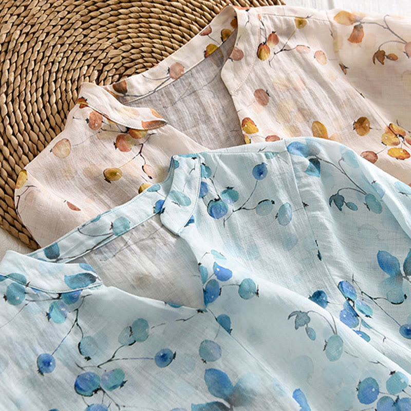 Maglietta larga con maniche a lanterna e motivo a Buddha Stones - image 17