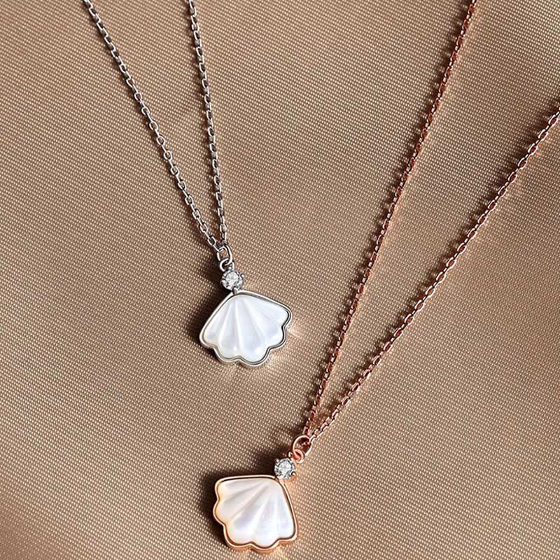 Buddha Stones 925 Sterling Silver Tridacna Pietra Conchiglia Benedizione Collana Ciondolo Bracciale Orecchini Gioielli Set - image 12