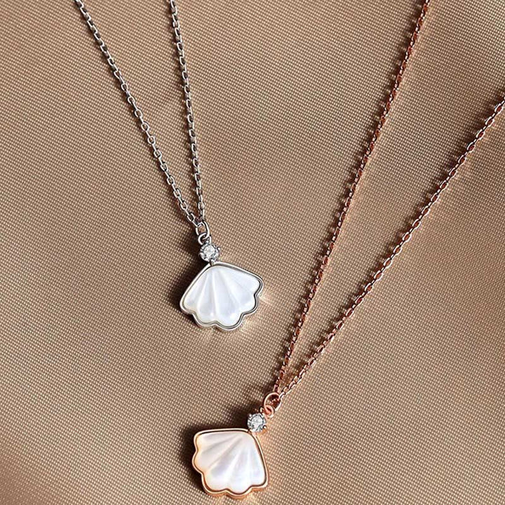 Buddha Stones 925 Sterling Silver Tridacna Pietra Conchiglia Benedizione Collana Ciondolo Bracciale Orecchini Gioielli Set - image 12