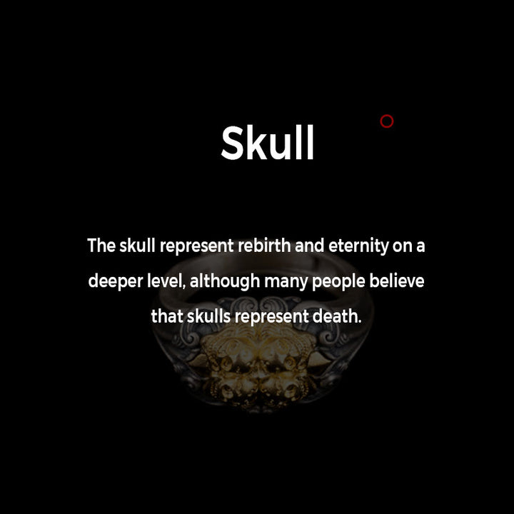 Anello regolabile con protezione del teschio tibetano in argento sterling 925 Buddha Stones - image 8