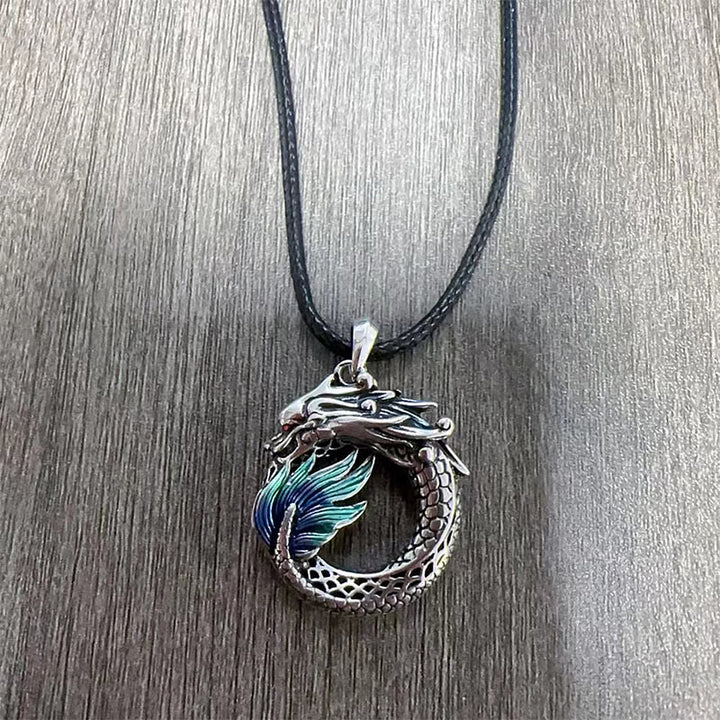 Collana con forza del drago in rame tibetano Buddha Stones
