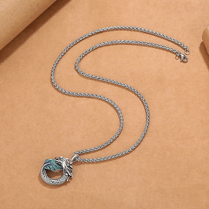 Collana con forza del drago in rame tibetano Buddha Stones