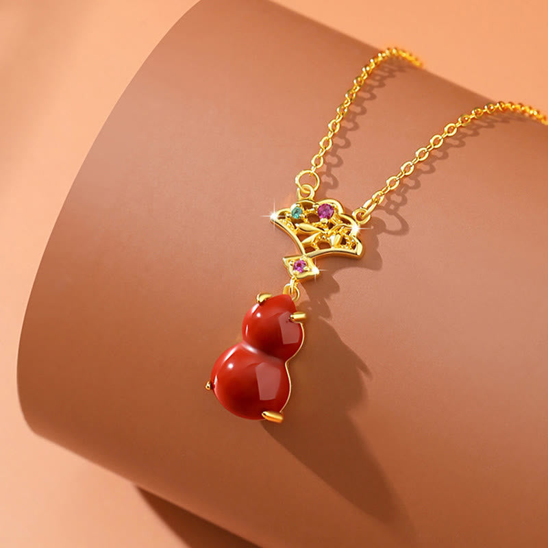 Buddha Stones Argento Sterling 925 Agata Rossa Zucca Nuvole di Buon Auspicio Fiducia Bracciale Collana Ciondolo Orecchini Set