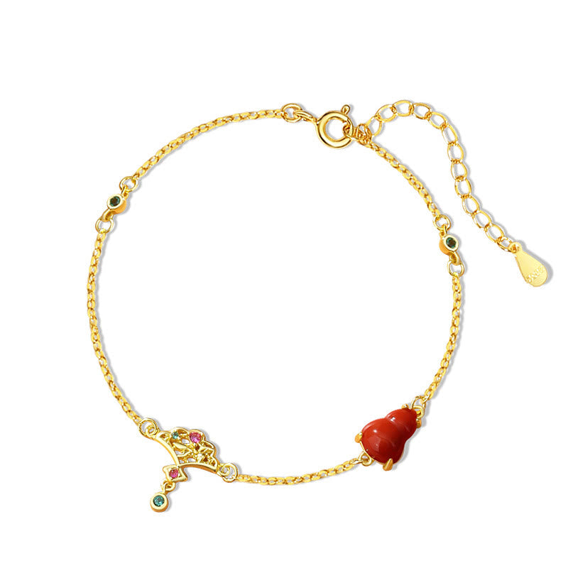Buddha Stones Argento Sterling 925 Agata Rossa Zucca Nuvole di Buon Auspicio Fiducia Bracciale Collana Ciondolo Orecchini Set