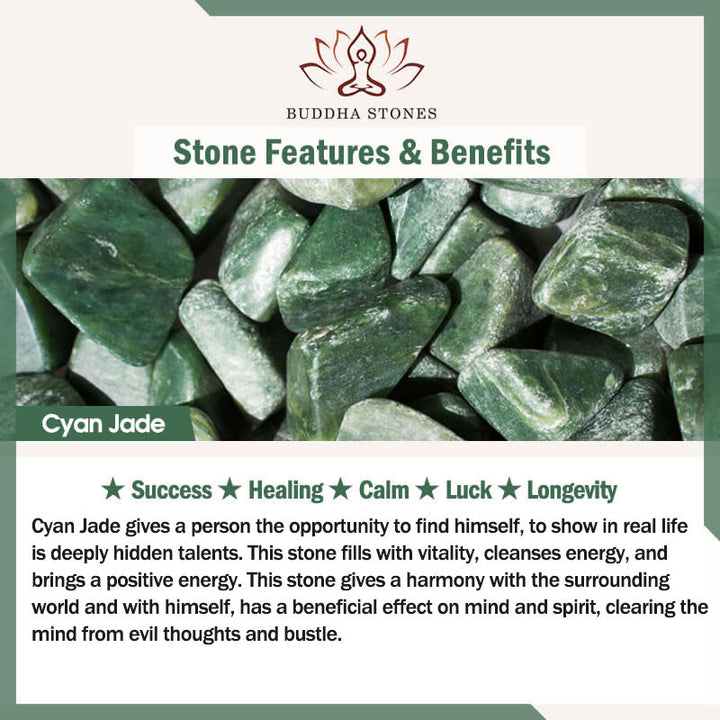 Buddha Stones 925 Sterling Silver Hetian naturale ciano giada fiore fortuna collana ciondolo anello orecchini set