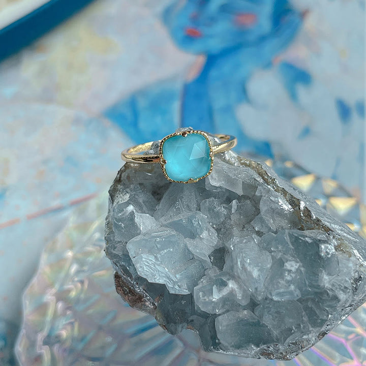 Buddha Stones 925 Sterling Silver Placcato Oro Turchese Protezione Anello Orecchini Collana Ciondolo Set