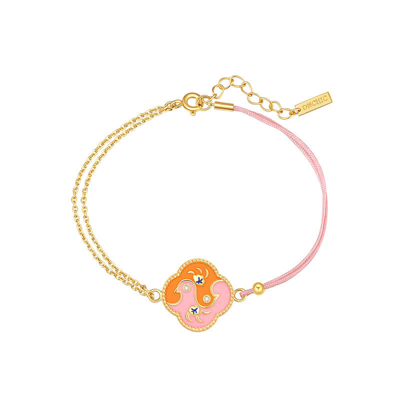 Buddha Stones 18K placcato oro rame due uccelli zircone guarigione collana ciondolo bracciale orecchini set
