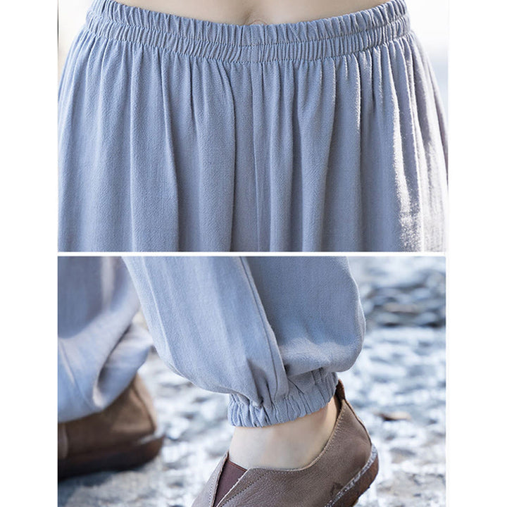 Buddha Stones 2 pezzi rana-bottoni manica lunga camicia top pantaloni meditazione zen tai chi cotone lino abbigliamento donna set - image 11