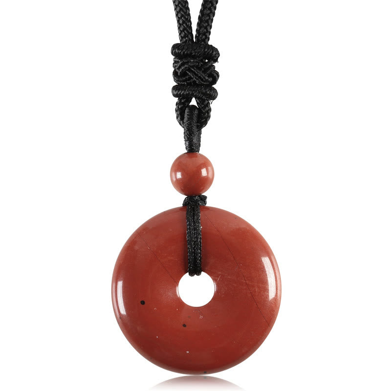 Collana con ciondolo moneta portafortuna Buddha Stones, cristallo curativo e pietre preziose