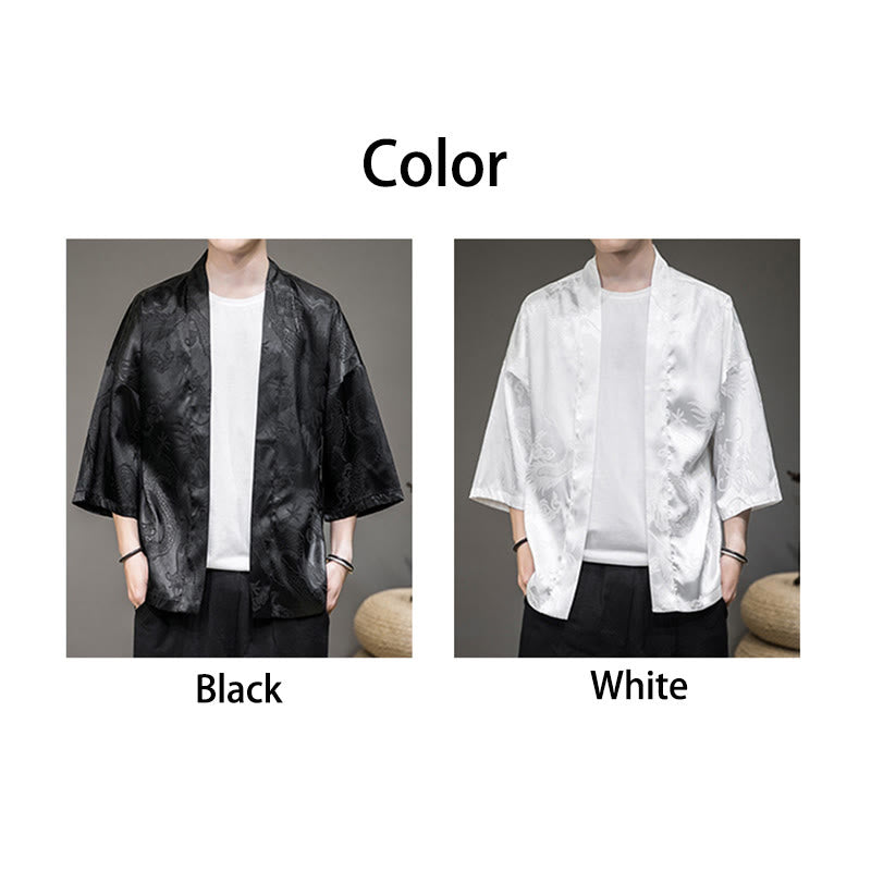 Buddha Stones Chinese Dragon Giacca aperta sul davanti Kimono da uomo - image 15